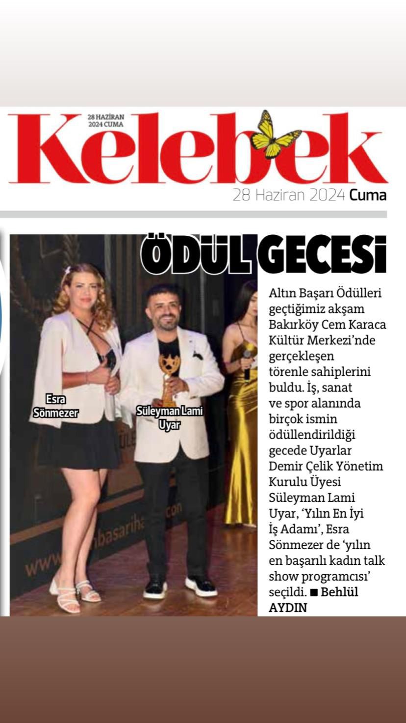 “Altın Başarı Ödülü” Yılın En İyi İş Adamı Lami Uyar